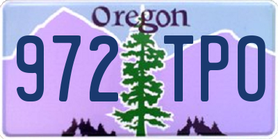 OR license plate 972TPO