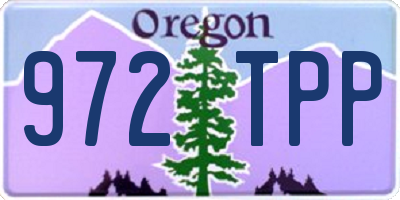 OR license plate 972TPP