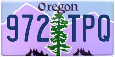 OR license plate 972TPQ