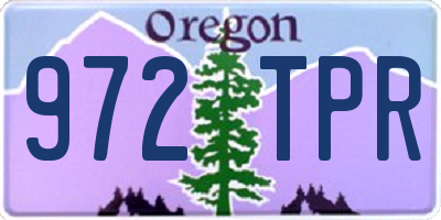 OR license plate 972TPR