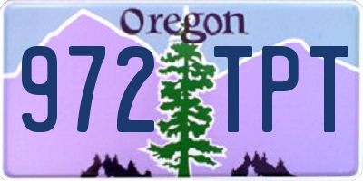 OR license plate 972TPT