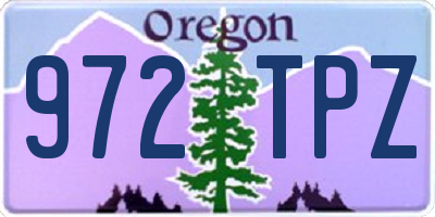 OR license plate 972TPZ