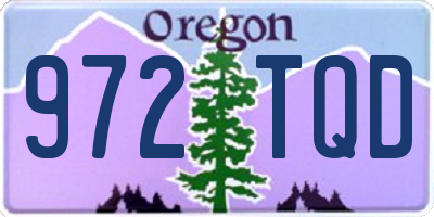 OR license plate 972TQD