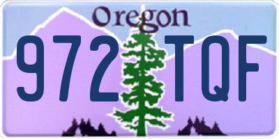 OR license plate 972TQF