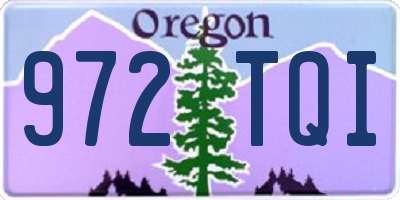 OR license plate 972TQI