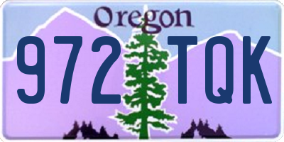 OR license plate 972TQK