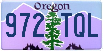 OR license plate 972TQL