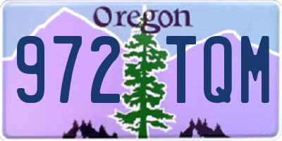 OR license plate 972TQM