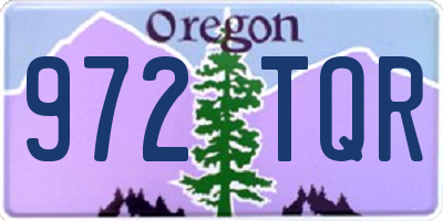 OR license plate 972TQR