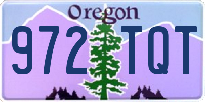 OR license plate 972TQT