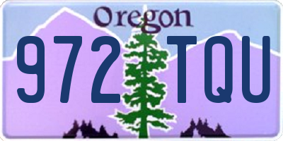 OR license plate 972TQU