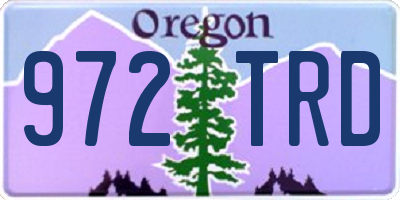 OR license plate 972TRD