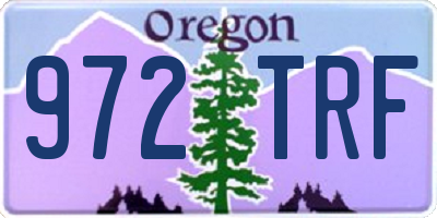 OR license plate 972TRF