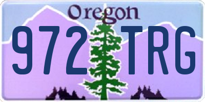 OR license plate 972TRG