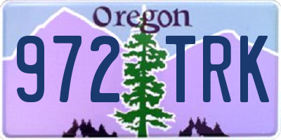 OR license plate 972TRK