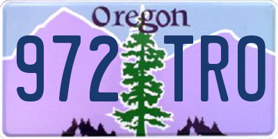 OR license plate 972TRO