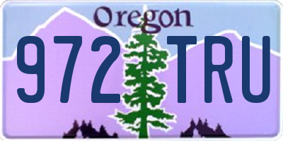 OR license plate 972TRU
