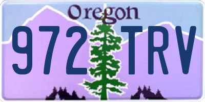 OR license plate 972TRV