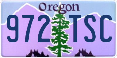 OR license plate 972TSC