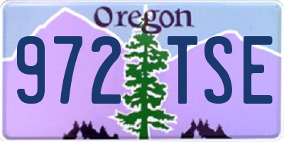 OR license plate 972TSE