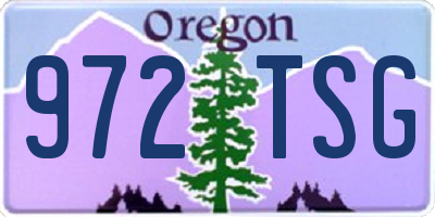 OR license plate 972TSG