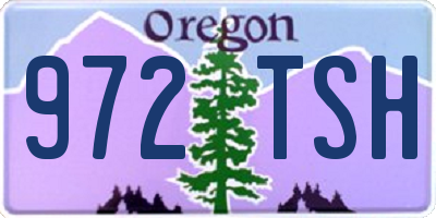 OR license plate 972TSH