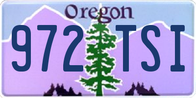 OR license plate 972TSI