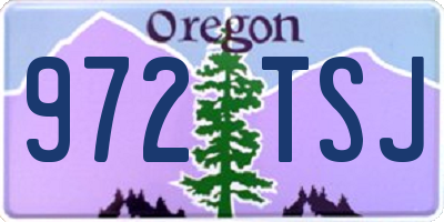 OR license plate 972TSJ