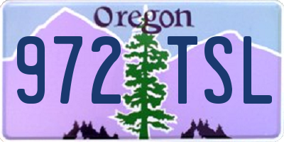 OR license plate 972TSL