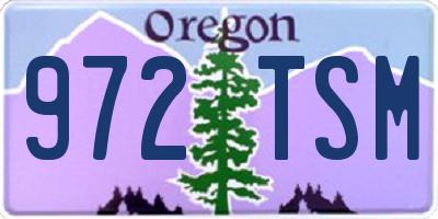 OR license plate 972TSM