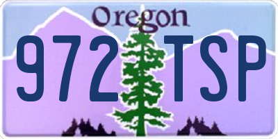OR license plate 972TSP