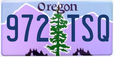 OR license plate 972TSQ