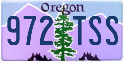 OR license plate 972TSS
