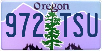 OR license plate 972TSU