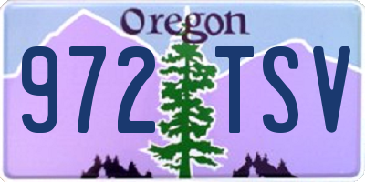 OR license plate 972TSV