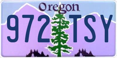 OR license plate 972TSY