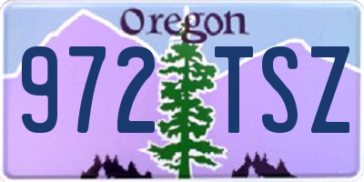 OR license plate 972TSZ
