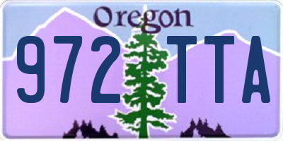 OR license plate 972TTA