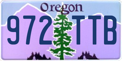 OR license plate 972TTB