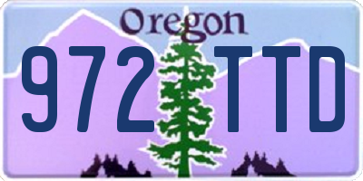 OR license plate 972TTD