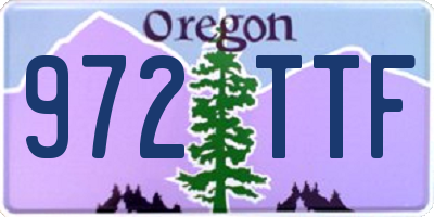OR license plate 972TTF