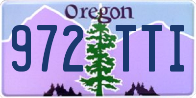 OR license plate 972TTI