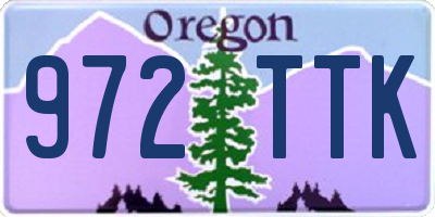 OR license plate 972TTK