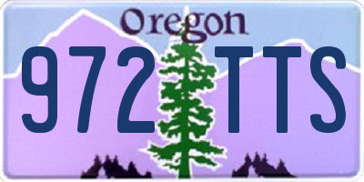 OR license plate 972TTS