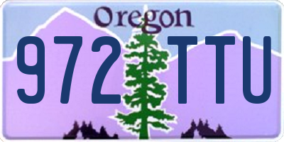 OR license plate 972TTU
