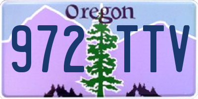 OR license plate 972TTV