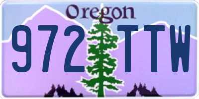 OR license plate 972TTW