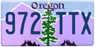 OR license plate 972TTX