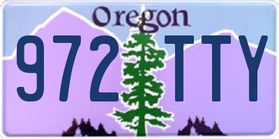 OR license plate 972TTY