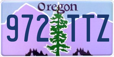OR license plate 972TTZ